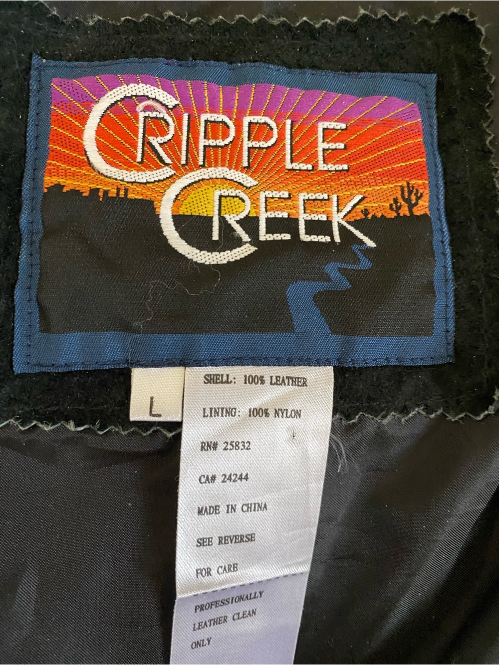 Ripple Creek Women's Black Suede Fringe Vest - Picture 3 of 5